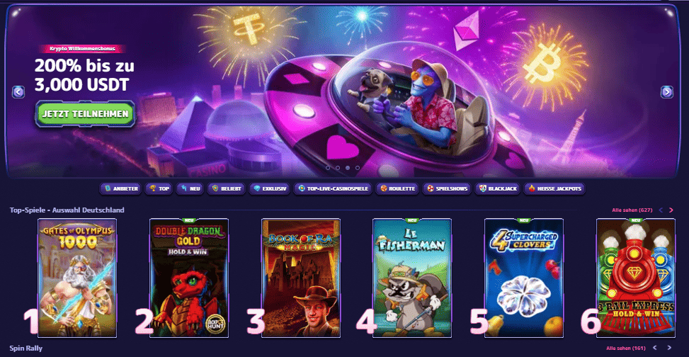 Top-Spiele der Deutschen Alf Casino