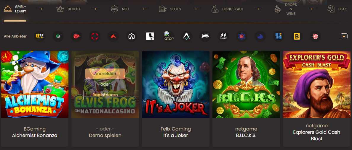Spielen Sie in den besten Online Casinos in Deutschland National um echtes Geld!