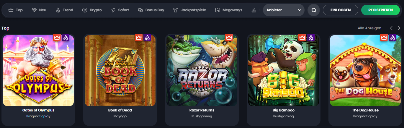 Spielen Sie beliebte Slots nur in von Experten geprüften Online-Casino BitKingz in Deutschland!