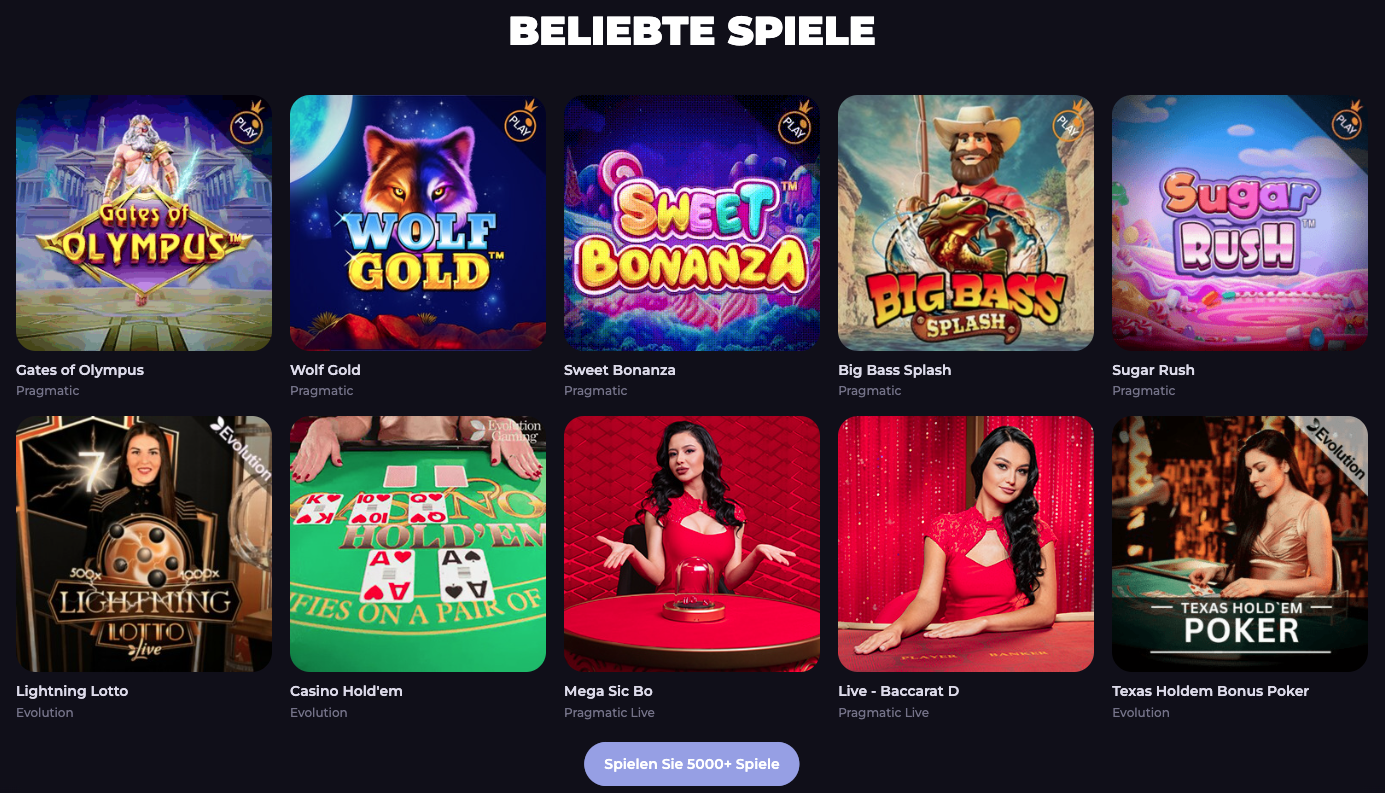Spielen Sie beliebte Slots nur in von Experten geprüften Online-Casino CryptoLeo in Deutschland!