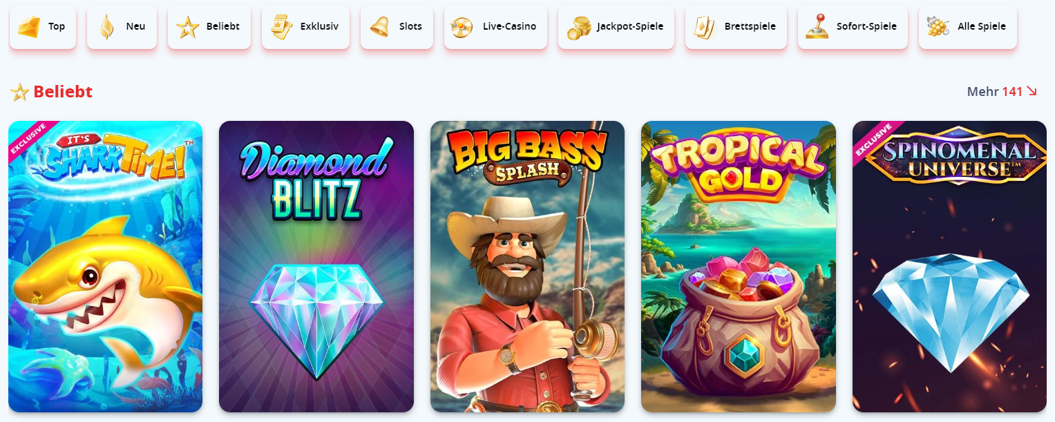 Spielen Sie beliebte Slots nur in von Experten geprüften Online-Casino Infinity in Deutschland!