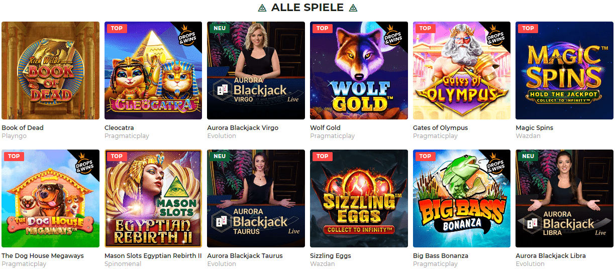 Spielen Sie in den besten Online-Casino Mason Slots in Deutschland um echtes Geld!