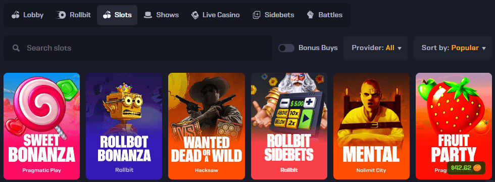 Spielen Sie in den besten Online-Casino Rollbit in Deutschland um echtes Geld!