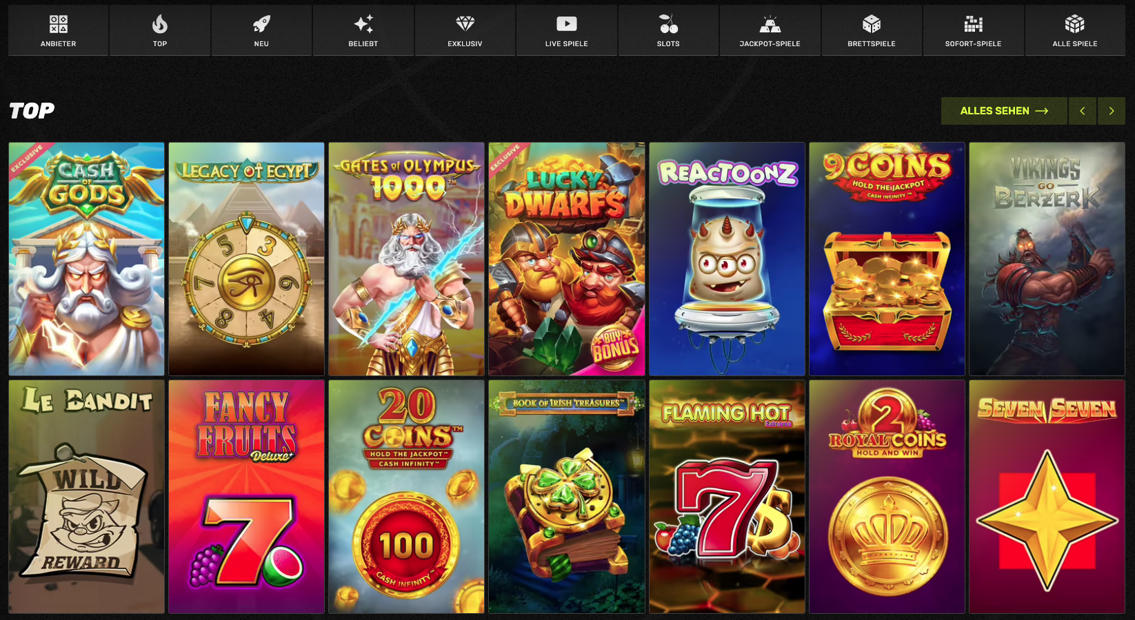 Spielen Sie beliebte Slots nur in von Experten geprüften Online-Casino Sportuna in Deutschland!