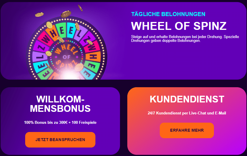 Spielen Sie die besten Spiele in vertrauenswürdigen Online-Casino Wheelz in Deutschland!