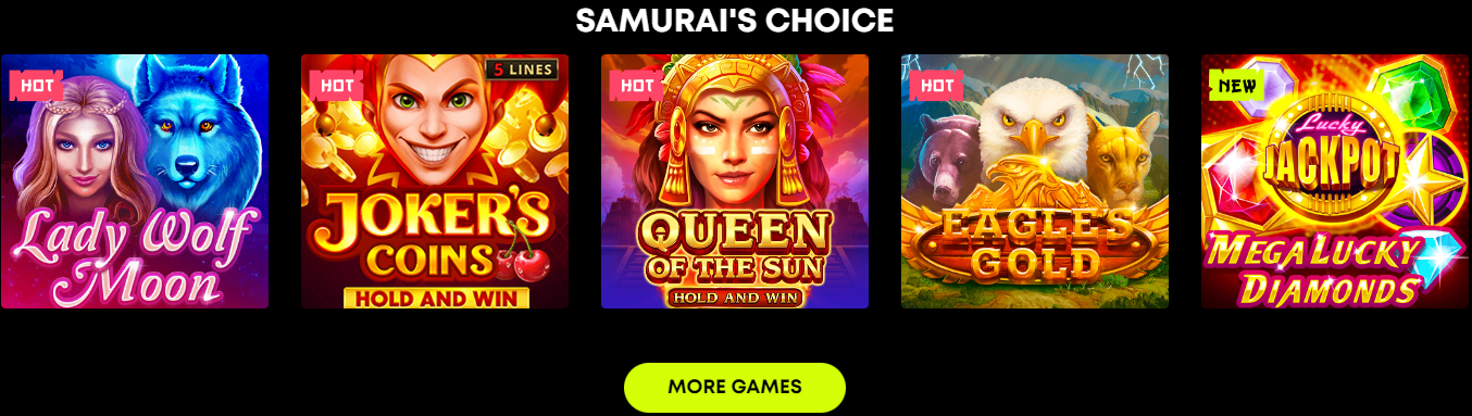 Spielen Sie in den besten Online Casino Spin Samurai in Deutschland um echtes Geld!