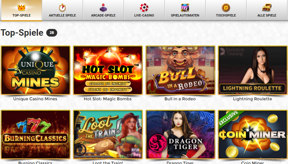 Spielen Sie in den besten Online-Casino Unique in Deutschland um echtes Geld!